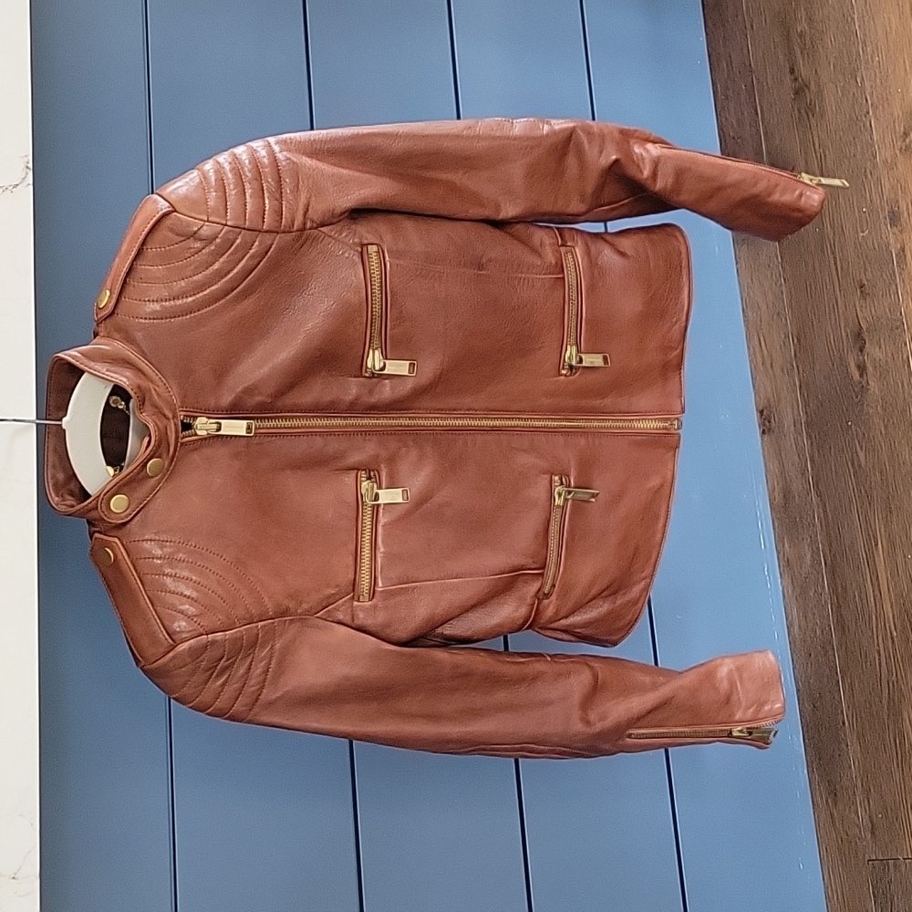 Michael Michael Kors Genuine Lamb Leather Jacket XS